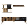 Hanah Home Mueble de TV Madrid - Nogal y Negro